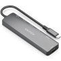 Aisens USB-C Dock 7 en 1 ASUC-7P026-GR con HDMI 4K y PD 100W, Gris